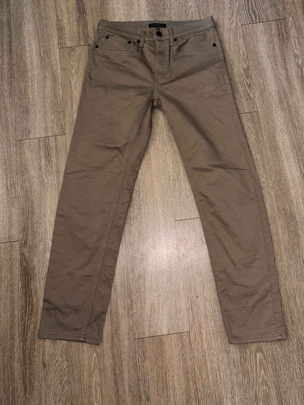 Banana Republic Mens 30x32 Brown Slim Straight Stretch Chino Pants b83